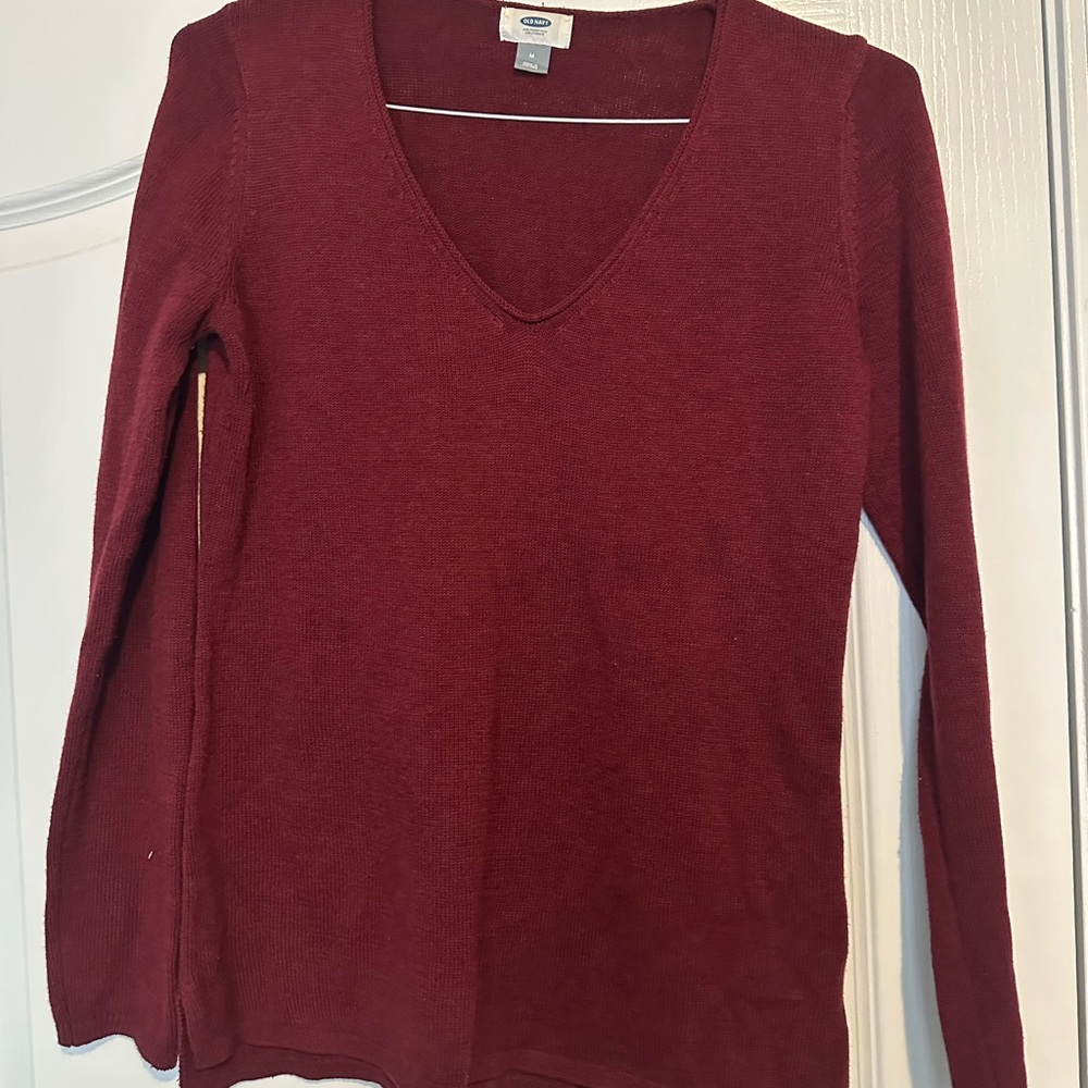 Old Navy Burgundy Long Sleeve Top